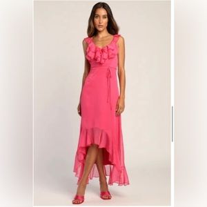 Lulu’s Pink Ruffle Dress